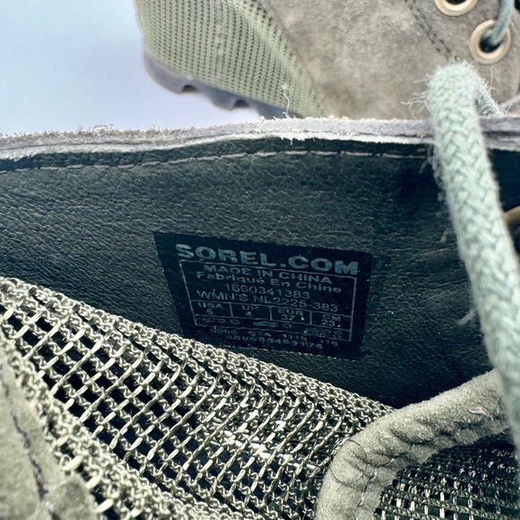 SOEREL LACE-UP WEDGE BOOTS OPEN TOE RUBBER OUTSOLE WOMEN’S WINTER BOOTS SIZE 6 - Picture 12 of 13